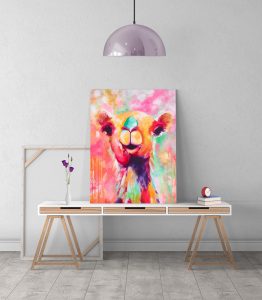 Pink Camel Yağlı Boya Tablo