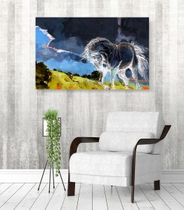 At Yağlı Boya Tablo