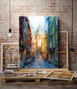 Galata Kulesi Kanvas Tablo