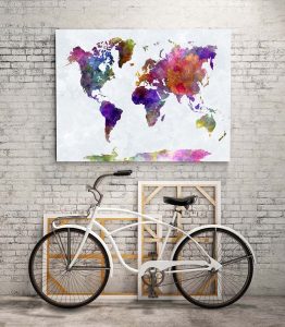 Dünya Haritası Tablo - Görsel 2