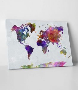 Dünya Haritası Tablo - Görsel 3