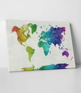 Dünya Haritası Tablo - Görsel 2