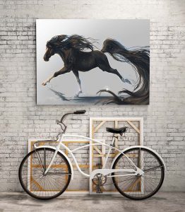 Siyah At Tablo - Görsel 3