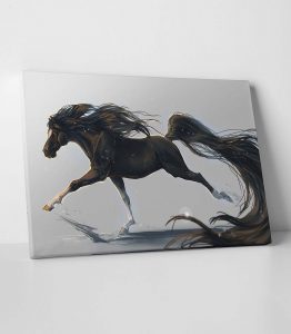 Siyah At Tablo - Görsel 2