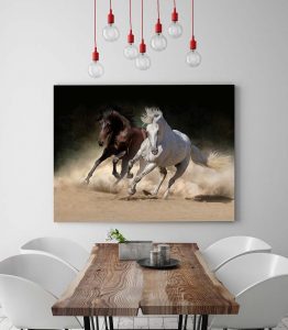 Kahverengi Beyaz At Tablo