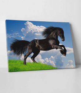 Siyah At Tablo - Görsel 2