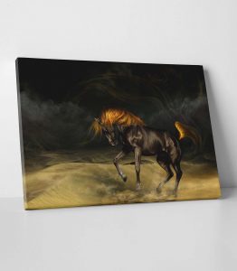 Siyah At Tablo - Görsel 2