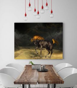 Siyah At Tablo - Görsel 3