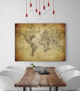 Dünya Haritası Tablo - Görsel 3