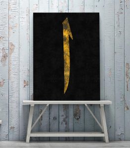 elif harfi kanvas tablo satın al