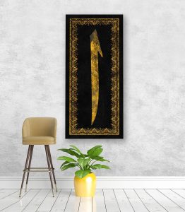 Elif Harfi Kanvas Tablo