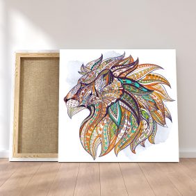 Mandala Aslan Tablo - Görsel 3