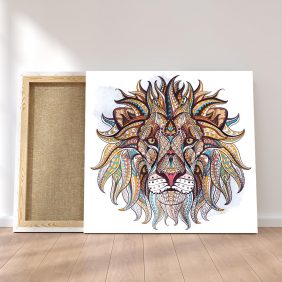 Mandala Aslan Tablo - Görsel 3