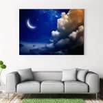 Ay Yıldız Gökyüzü Tablo