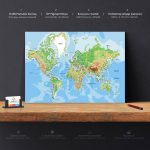 Dünya Haritası Tablo - Görsel 3