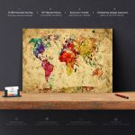 Dünya Haritası Tablo - Görsel 3