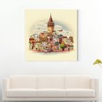 istanbul İllustrasyonu Tablo